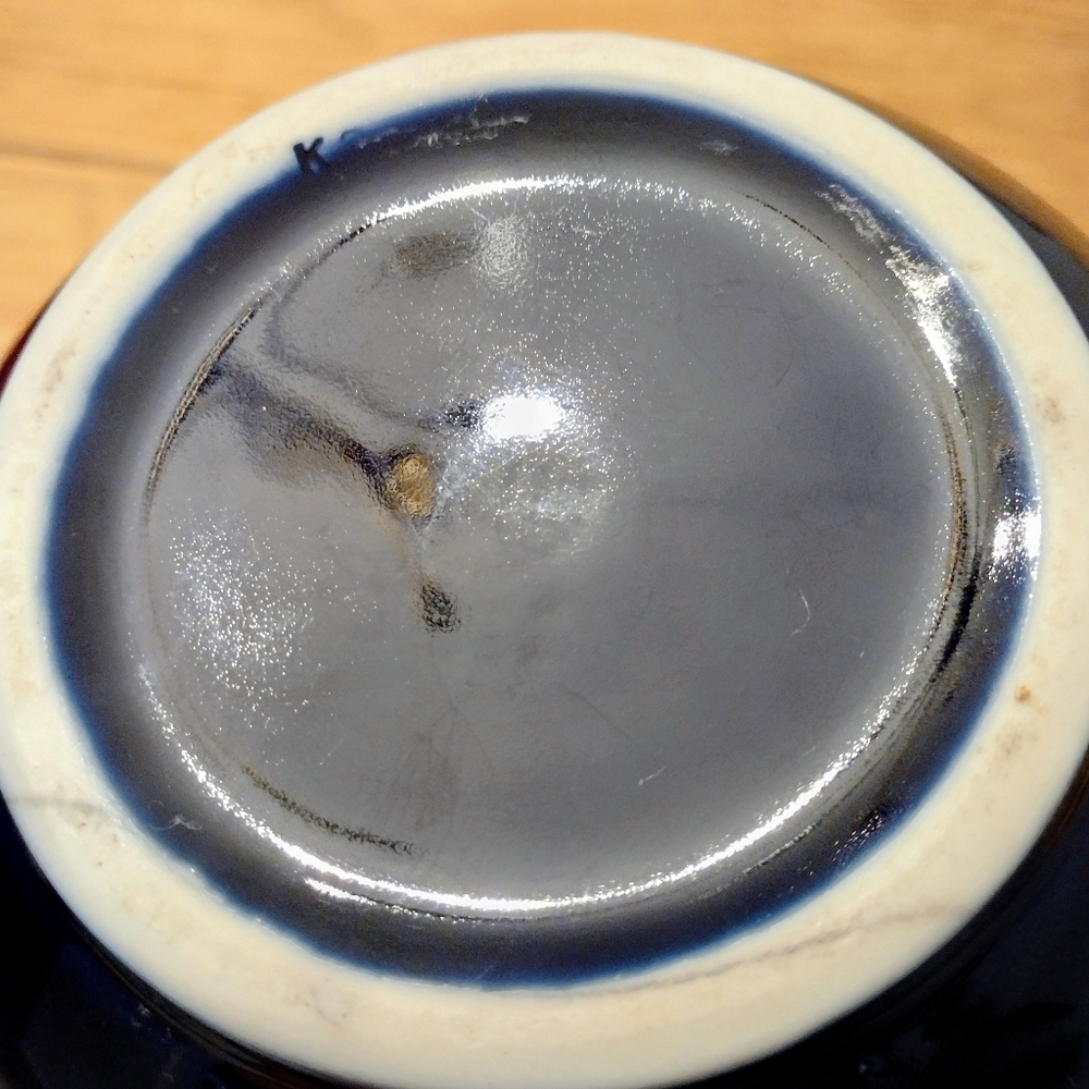 Vintage Hall Aeroflow Sundial Teapot Cobalt Blue 6 Cup USA - Picture 9 of 13